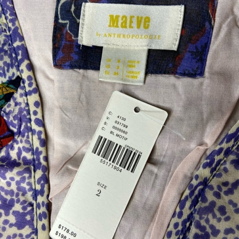 NWT Anthro Maeve Annabella Maxi Dress Size 2 - Picture 8 of 12